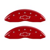 MGP Caliper Covers - Brake for 2007-2013 SILVERADO 1500, 2007 1500 CLASSIC 14207FCUSDF Front Set 2 Covers, Engraved Front: Custom Graphics, Designated Finish. thumbnail 1