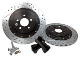 Baer Brakes EradiSpeed+ 1 Brake Rotors 2262019 Rotor, EradiSpeed-Plus 2, Cross-Drilled, Slotted, Iron, Zinc Plated, Rear, Ford, Pair thumbnail 2