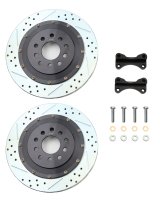 Baer Brakes EradiSpeed+ 1 Brake Rotors 2262019 Rotor, EradiSpeed-Plus 2, Cross-Drilled, Slotted, Iron, Zinc Plated, Rear, Ford, Pair thumbnail 4