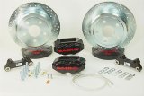 Baer Brakes Rear SS4 Disc Brake Kits 4402000B Kit, SS4, Rear, Cross-drilled/Slotted Rotors, 4-piston Black Powdercoated Calipers, Jeep, Kit thumbnail 2