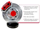 Baer Brakes Classic Disc Brake Kits 4301551R Brakes, Front, Series, Cross-Drilled, Slotted Rotors,Red Calipers, 13 in Rotors, Buick, Chevy, GMC, Oldsmobile, Pontiac, Kit thumbnail 2