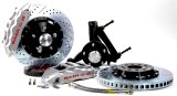 Baer Brakes Claw Extreme+ Disc Brake Systems 4301082S Kits, Extreme Plus, Front, Cross-drilled/Slotted Rotors, Silver Calipers, Drop Spindles, Buick, Chevrolet, Olds, Pontiac, Kit thumbnail 1