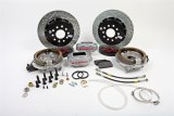 Baer Brakes SS4 Disc Brake Systems 4262236S Brakes, SS4, Rear, Cross-drilled/Slotted Rotors, 4-piston Silver Calipers, Parking Brake, Ford, Kit thumbnail 1