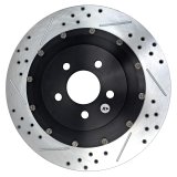 Baer Brakes EradiSpeed+ 1 Brake Rotors 2262022 Rotors, One, Cross-drilled, Slotted, Iron, Zinc Plated, Front, Ford, Pair thumbnail 1
