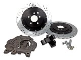 Baer Brakes EradiSpeed+ 1 Brake Rotors 2262022 Rotors, One, Cross-drilled, Slotted, Iron, Zinc Plated, Front, Ford, Pair thumbnail 2