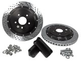 Baer Brakes EradiSpeed+ 1 Brake Rotors 2302021 Rotor, EradiSpeed-Plus 2, Cross-Drilled Slotted, Iron, Zinc Plated, Rear, Cadillac, Chevy, Pair thumbnail 1