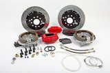 Baer Brakes SS4+ Disc Brake Systems 4302423R Kit, SS4+, Rear, Cross-drilled/Slotted Rotors, 4-piston Red Powdercoated Calipers, Chevy, Kit thumbnail 1