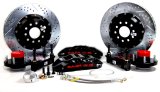 Baer Brakes Claw Extreme+ Disc Brake Systems 4301176B Kits, Extreme Plus Systems, Front, Cross-drilled/Slotted Rotors, 6-piston Black Powdercoated Calipers, Chevrolet, Kit thumbnail 1