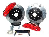 Baer Brakes Claw Extreme+ Disc Brake Systems 4301524R Kit, Extreme+, Front, Cross-drilled/Slotted Rotors, 6-piston Red Powdercoated Calipers, GMC, Kit thumbnail 1
