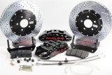 Baer Brakes Claw Extreme+ Disc Brake Systems 4302433B Kit, Extreme+, Rear, Cross-drilled/Slotted Rotors, 6-piston Black Powdercoated Calipers, Pontiac, Kit thumbnail 1