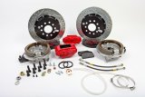 Baer Brakes SS4+ Disc Brake Systems 4302327R Kit, SS4+, Rear, Cross-drilled/Slotted Rotors, 4-piston Red Powdercoated Calipers, Buick, Chevy, Oldsmobile, Pontiac, Kit thumbnail 4