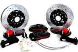 Baer Brakes Claw Pro+ Disc Brake Systems 4301522B Kit, Pro+, Front, Cross-drilled/Slotted Rotors, 6-piston Black Powdercoated Calipers, Chevy, Kit thumbnail 2