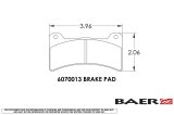 Baer Disc Brake Systems Pads 6070013 REPL BRAKE SYS PADS S4 CALIPER thumbnail 2