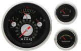 Classic Instruments 1957 Chevy Package Gauge Sets CH01ASLF Kits, Direct Fit Analog, Sets, Tetra, Speedometer, Tach, Water Temperature, Oil Pressure, Black Face, Chevrolet, Kit thumbnail 1