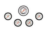 Classic Instruments Velocity White Series Gauge Sets VS300WBLF Set, 3 3/8 in. Speedometer, 2 5/8 in. Fuel, Oil, Temp, Volts, Set of 5 thumbnail 1