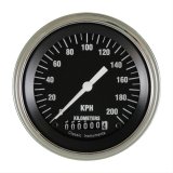 Classic Instruments Hot Rod Series Speedometers HR59SLF Speedometer, Series, 0-200 kph, 3 3/8 in. Diameter, Analog, Electrical, Flat Face, Each thumbnail 1