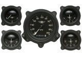 Classic Instruments Moal Bomber Series Gauge Sets MA00BLFBZ Set, Series, Analog, Electronic, Black Face, White Pointer, Black Bezel, Kit thumbnail 1