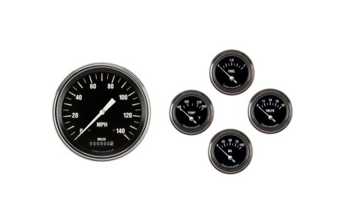 Classic Instruments 1957-60 Ford Truck Hot Rod Gauge Sets FT57HR54 Gauges, Series, Speedometer, Fuel Level, Oil Pressure, Voltmeter, Water Temperature, Short-Sweep, Ford, Truck, Set of 5
