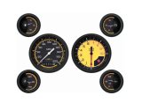 Classic Instruments Auto Cross Yellow Series Gauge Sets AX01YBLF Kit Analog, Black/Yellow Face, 3 3/8 in. Diameter Speedo Tach, 2 1/8 in. Fuel-Oil-Volt-Water, Set of 6 thumbnail 2