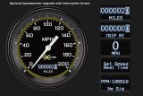 Classic Instruments Auto Cross Yellow Series Gauge Sets AX05YBLF Gauges, AutoCross Yellow, 3 3/8 in., Speedometer, Tach, Water Temp, Oil Pressure, Volt, Fuel Level, Black Low-Step Bezel, Flat Lens, Kit thumbnail 1