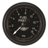 Classic Instruments Moal Bomber Series Gauges MA145BLF Fuel Pressure Gauge, MOAL 2" FUEL PRS 15psi ELECTRIC, FULL SWEEP thumbnail 1