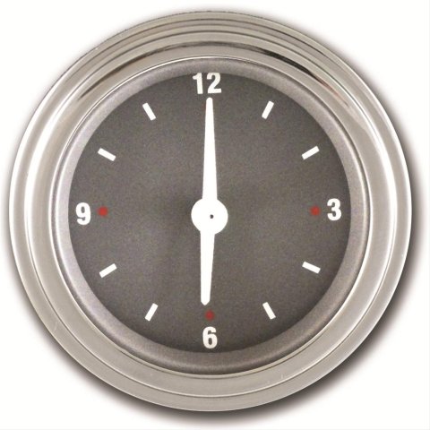 Classic Instruments SG Series Gauges SG90SLC Gauge, Series, Clock, 12 hours, 2 1/8 in., Gray Face, Analog, Electrical, Each