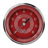 Classic Instruments V8 Speedster Series Tachometers V8SR80SHC Gauge, Series, Tachometer, 0-8,000 rpm, 3 3/8 in., Black Face, Analog, Each thumbnail 1