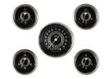 Classic Instruments V8 Speedster Series Gauges V8SR00SHC Gauges, Speedster, Analog, Speedometer, Oil Press., Fuel Level, Volts, Water Temp., Black Face, Set of 5 thumbnail 1