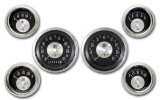 Classic Instruments All-American Tradition Series Gauge Sets AT01SHC Gauges, Tradition, Speedometer, Tach, Water Temperature, Fuel Level, Voltmeter, Analog, Set of 6 thumbnail 1