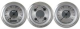 Classic Instruments All-American Series Gauge Sets AW03SRC Gauges, Original, Speedometer, Tach, Water Temperature, Fuel Level, Silver Face, Analog, Set of 3 thumbnail 1