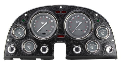 Classic Instruments 1963-67 Corvette Package Gauge Sets CO63SG Gauges, SG Style, Speedometer, Tach, Water Temperature, Fuel Level, Voltage, Gray Face, Analog, Chevy, Kit