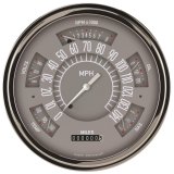 Classic Instruments 1949-50 Line Direct-Fit Gauge Sets CH49G 49-50 Chevy, 6 in1 gauge set, Gray face, ss low bezel thumbnail 1