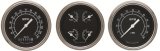 Classic Instruments Traditional Series Gauge Sets TR03SLF Gauges, Traditional, Speedometer, Tach, Water Temperature, Fuel Level, 3 3/8 in., Black Face, Analog, Set of 3 thumbnail 1