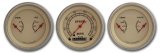 Classic Instruments Vintage Series Gauge Sets VT04SLF Gauge, Vintage, Analog, Electrical, Speedometer, Fuel, Oil, Volt, Water, 3 3/8 in. Diameter, Cream Face, Set thumbnail 1