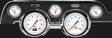 Classic Instruments 1967-68 Mustang Package Gauge Sets MU67DWH Kit, White Hot, Info Screen, Ford, Mustang, 1967-1968, Black Bezel, Speedometer, Tach, Fuel Level, Oil Pressure, Water Temp, Kit thumbnail 1