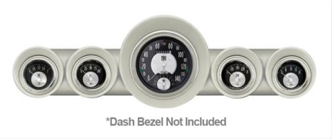 Classic Instruments 1959-60 Chevy Package Gauge Sets CH59AT65 Gauges, All-American Tradition Style, Speedometer, Tach, Water Temperature, Black Face, Analog, Chevy, Kit