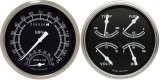 Classic Instruments Traditional Series Gauge Sets TR62SLF Gauges, Traditional, Speedometer, Tach, Water Temperature, Fuel Level, 5 in., Black Face, Analog, Set thumbnail 1