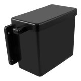 CURT Breakaway Battery Cases 52022 Box, Polyethylene, Black, Trailer Brake System, Flat Mounting Flag, Each thumbnail 1