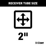 CURT Class 3 Receiver Hitch 13458 Hitches, III Trailer Hitch, 2 in. Receiver, Ball Mount not Included, Square Tube Welded, Powdercoated, Volkswagen Atlas, Each thumbnail 5