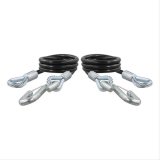 CURT Safety Cables 80176 Cable, Steel, Self Coiling, Black Nylon Coated, 42 in. Long, 7,500 lbs., Pair thumbnail 1