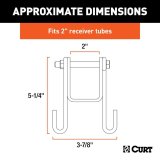 CURT Trailer Safety Chain Holder Brackets 45806 Hitch Bracket, Bracket, 2 in. Shank, Each thumbnail 2
