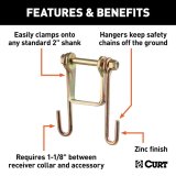 CURT Trailer Safety Chain Holder Brackets 45806 Hitch Bracket, Bracket, 2 in. Shank, Each thumbnail 5