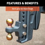 CURT Rebellion XD Adjustable Ball Mounts 45955 Receiver Hitch Mount, Cushion Hitch, 20,000 lbs. Max, 8 in. Maximum Drop and 1 in. Rise, Shank Cannot be Flipped, Each thumbnail 9