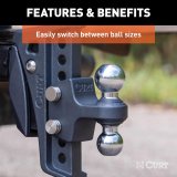 CURT Replacement Rebellion XD Dual Balls 45952 Receiver Hitch Ball Mount, Ball, 2 in. and 2 5/16 in., Up to 15,000 lbs. Each thumbnail 7