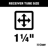 CURT Class 1 Receiver Hitch 115753 Trailer Hitch, Trailer with 1-1/4" Ball Mount thumbnail 8