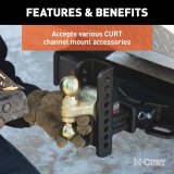 CURT Combination Ball/Pintle Hooks 45908 Pintle Hitch, Ball and Pintle Hook, Channel Mount, 20,000 lbs. GTW, 2 5/16 in. Hitch Ball Diameter, 2 1/2 in. Receiver Style, Each thumbnail 8
