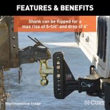 CURT Combination Ball/Pintle Hooks 45908 Pintle Hitch, Ball and Pintle Hook, Channel Mount, 20,000 lbs. GTW, 2 5/16 in. Hitch Ball Diameter, 2 1/2 in. Receiver Style, Each thumbnail 9