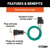 Curt Manufacturing - Trailer Wiring Harnesses for 2019-2025 XT4 56427 Connector Kit, Custom Connector (4-Way Flat Output) thumbnail 3
