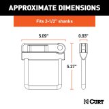 CURT Anti-Rattle Hitch Clamps 22320 Fastener, Clamp for 2 1/2 in. Receiver, Kit thumbnail 2