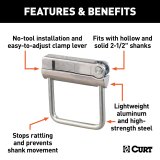 CURT Anti-Rattle Hitch Clamps 22320 Fastener, Clamp for 2 1/2 in. Receiver, Kit thumbnail 3